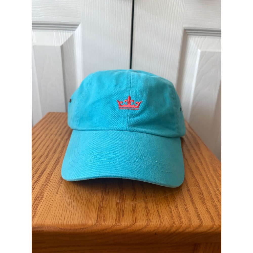 🆕 Peter Millar Turquoise Cotton Canvas Logo Embroidered Baseball Cap